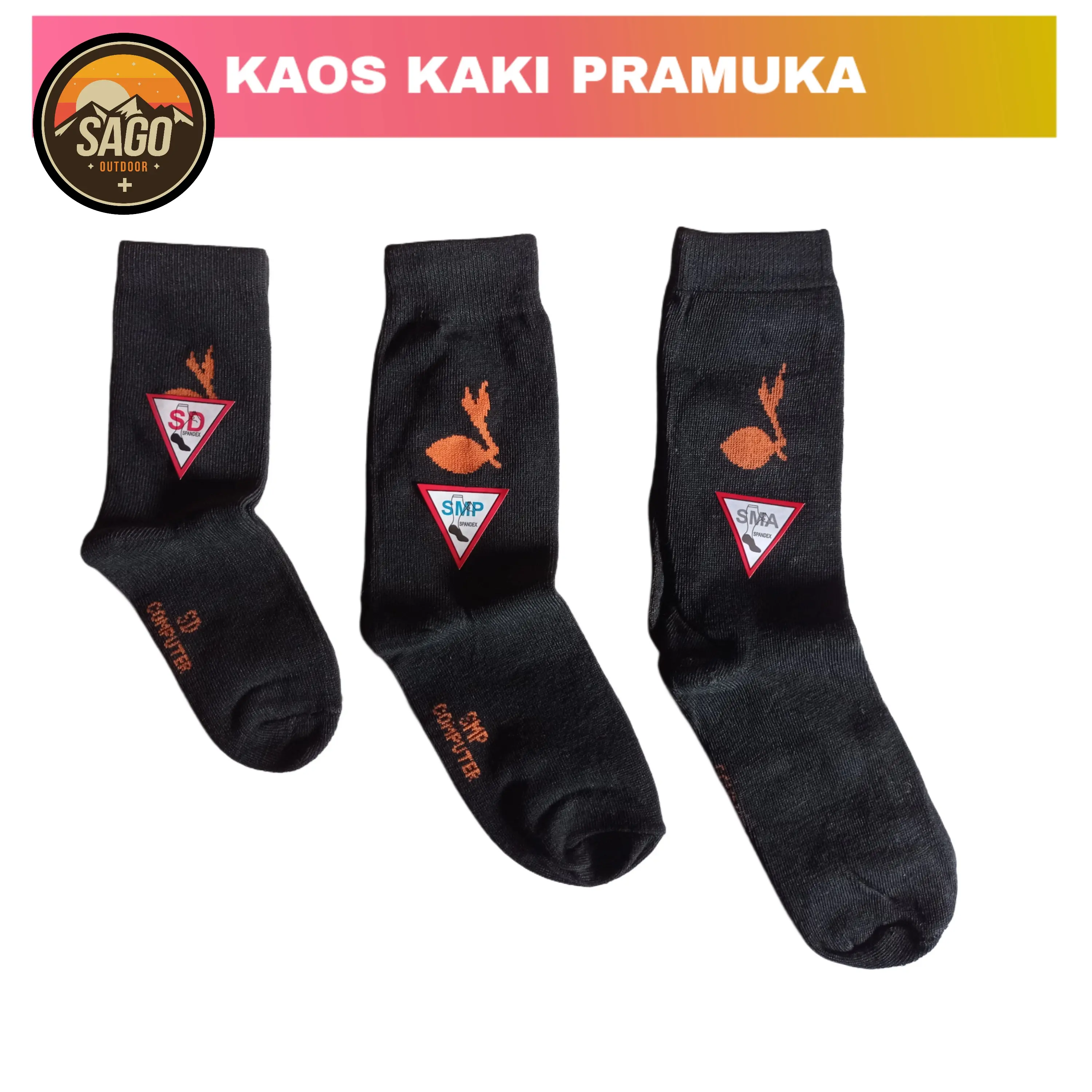 KAOS KAKI ANAK SEKOLAH PRAMUKA SD-SMP-SMA
