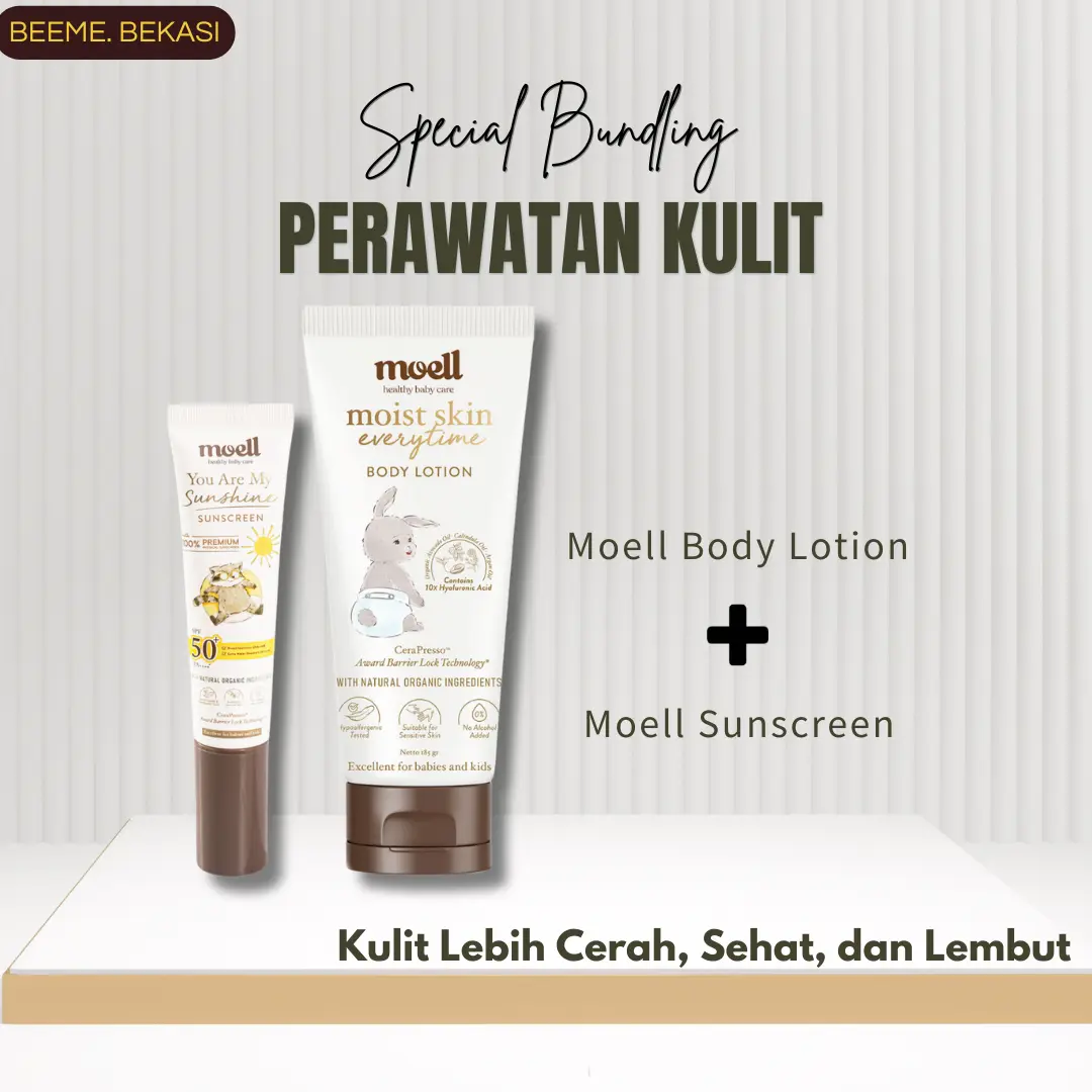 [BUNDLING] moell bodylotion dan moell sunscreen