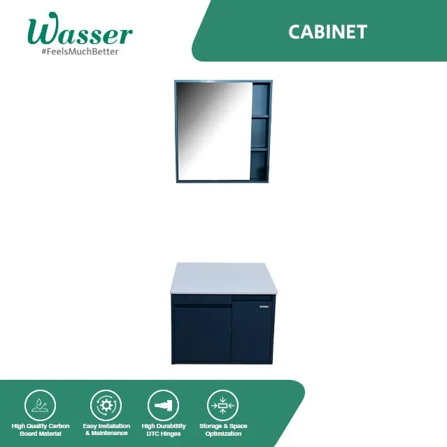 Wasser Bathroom Cabinet Set A101 Dark Grey - 60 80 // BC60A101
