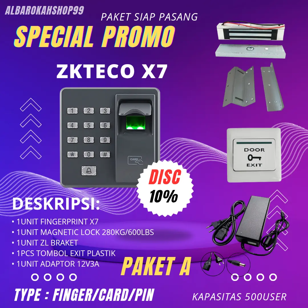 Fingerprint X6/X7 Paket Access Door