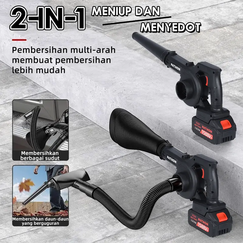 【Guncang 6.6】SOARFLY Mesin Blower Baterai 2 IN 1 Meniup Menghisap Blower Keong Mesin Blower Penghisap Angin Alat peniup angin Mesin Blower Baterai 688V 1588V 2IN1 meniup menghisap Blower Keong Mesin Blower Tangan Baterai Cordless Blower 0