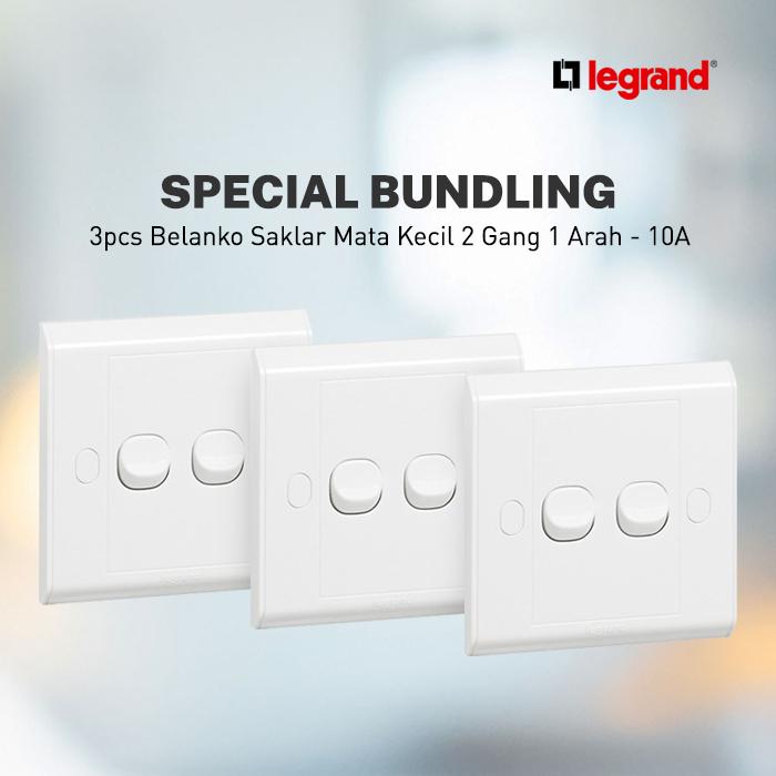 Gambar 3pcs - Legrand Belanko Saklar Mata Kecil 2 Gang 1 Arah - 10A - 617102 dari Legrand Indonesia Kota Administrasi Jakarta Utara Tokopedia