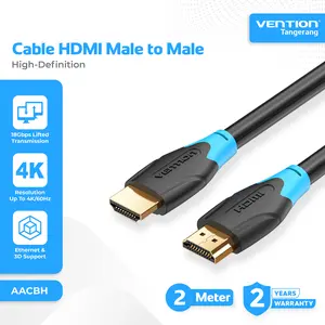 Vention Kabel HDMI 2.0 4K Ultra HD High Speed Quality 3D Support HDMI Cable 2M 2 Meter - AACBH