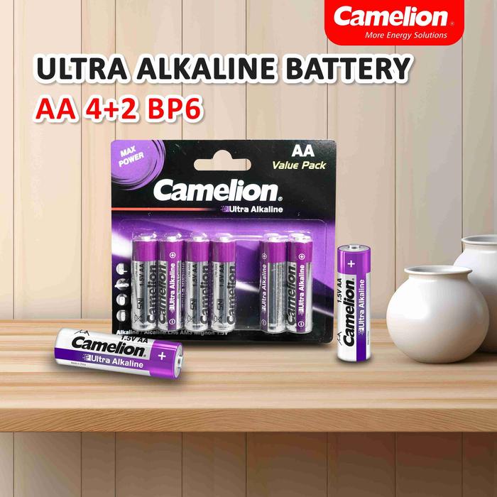 Gambar Camelion Baterai Ultra Alkaline AA 4+2 BP6 | Ultra Alkaline A2 Isi 6 dari Camelion Indonesia Kota Administrasi Jakarta Barat Tokopedia