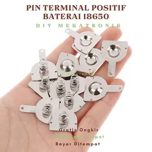 Pin Terminal Positif Negatif Baterai 18650 PCB Lithium Positive Flat Rata Negative Per