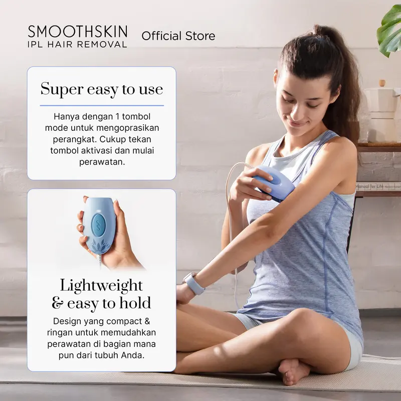 Smoothskin IPL Hair Removal Pure Mini Lite in Blue / Alat Penghilang Bulu 3
