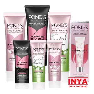 Ponds Ultimate Bright Miracle Actived Charcoal Scrub CLAY-BHA Niasorcinol - Sabun Wajah - Cream Wajah
