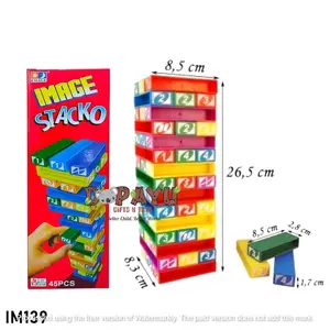 Mainan Susun Menara Balok Seru IMAGE STACKO IM139 Family Game