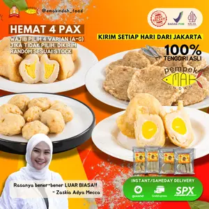 PEMPEK EMAK INDAH - PEMPEK PALEMBANG ASLI IKAN TENGGIRI - Paket 4 Pax