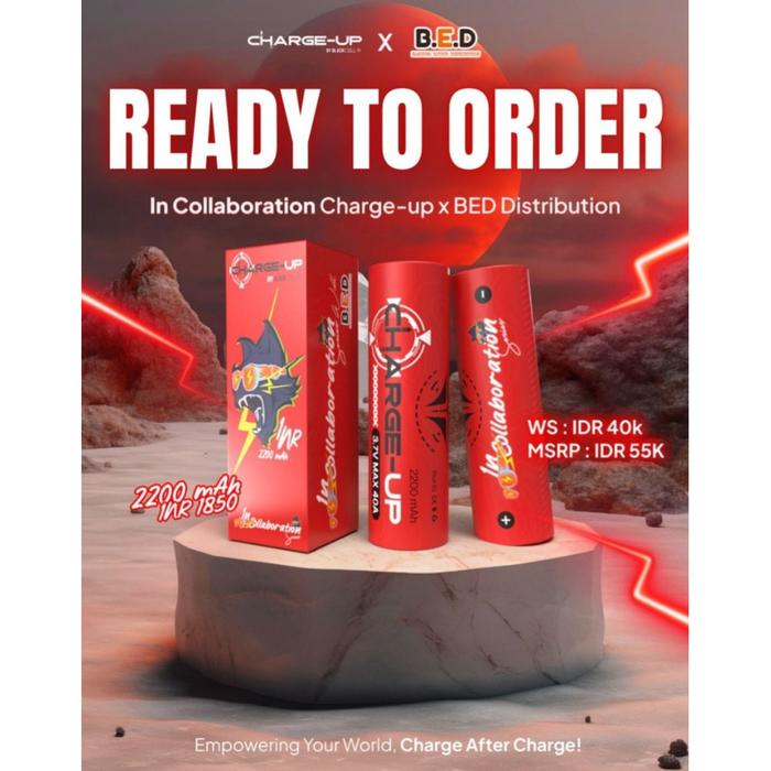 Jual Batere Vape Battery Charge Up 2200mAh 40A 18650 Red Baterai Blackcell  Charger - Kota Administrasi Jakarta Selatan - Hit Cellular | Tokopedia