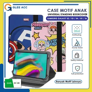 For Samsung Galaxy Tab S2 S3 S4 S5e S6 9.7 10.5 Inch Flipcase Karakter Lucu Pelindung Tablet Guard TPU Leather Standing Stand Bookcover Casing Flipcover Kesing Cartoon Shockproof Dropproof  Case Imut Cover Anti Slip Universal Protect Anak Model Kartun