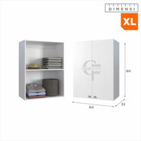 Gambar SHUMO Lemari Baju Pakaian Gantung Serba Guna Minimalis | Rak Kabinet Dinding - L+XL, DIRAKIT dari Citra furniture Kota Administrasi Jakarta Pusat 5 Tokopedia