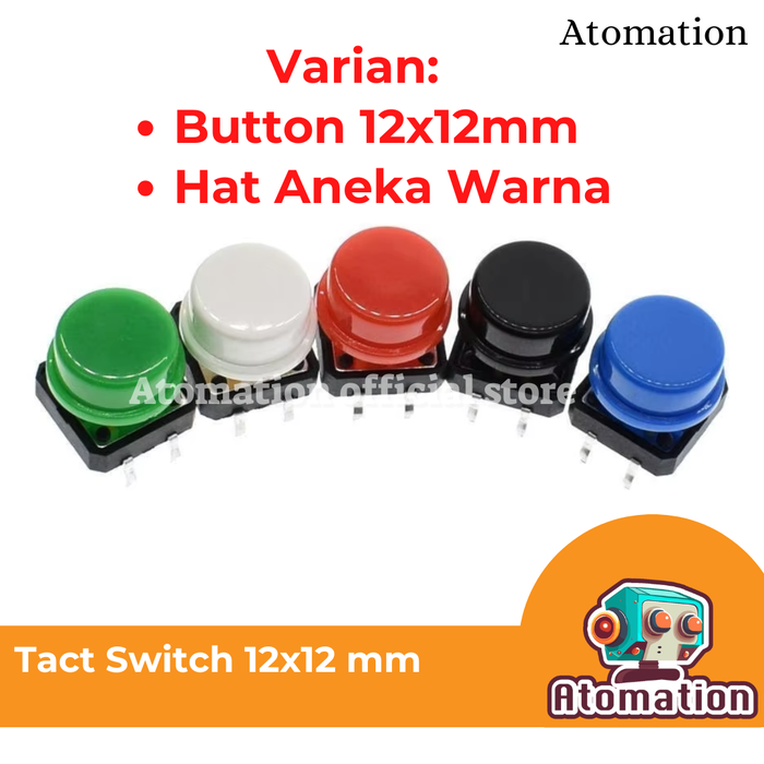 Jual Tactile Tact Switch Micro Push On Button 12x12 12*12mm Hat Saklar ...