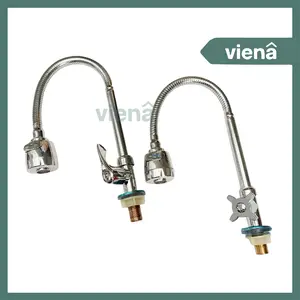 [ VIENA ] Kran Angsa Fleksibel Kran Cuci Piring Keran Sink Kran Dapur Meja Anti Karat Engkol 368 Dan Kemudi 366