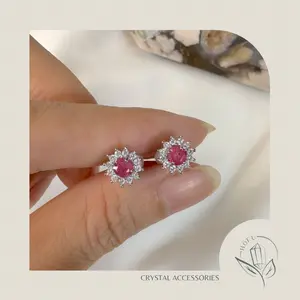 Anting Tourmaline Natural Crystal S925