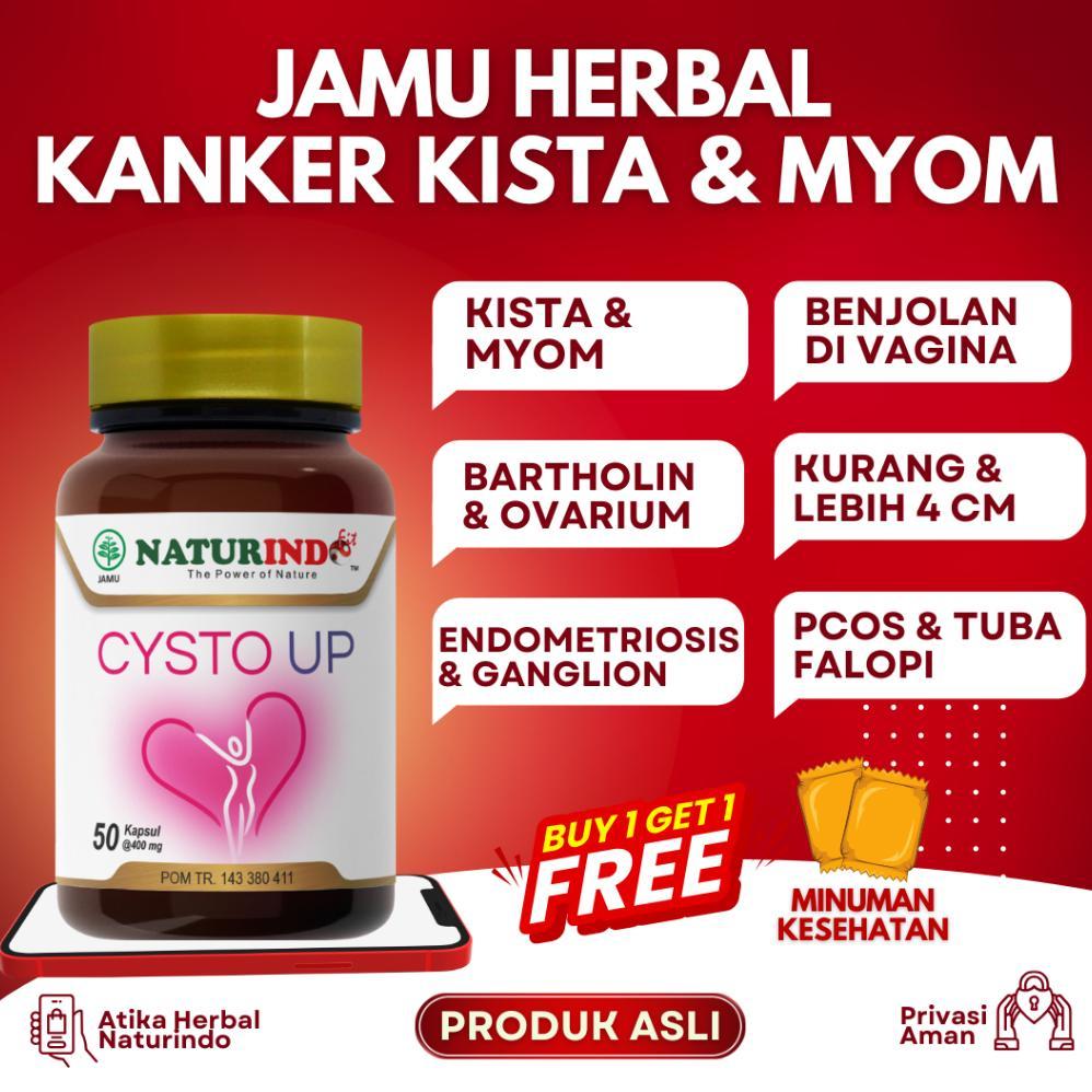 Obat Herbal Kista Miom Benjolan Obat PCOS Menstruasi Tidak Teratur Benjolan Di Miss V Nyeri Haid Kista Coklat Peluruh Kista Penebalan Dinding Kanker Endometriosis Cysto Up Naturindo Surabaya - KISTA D