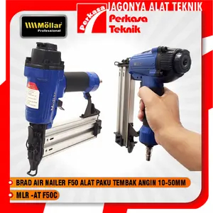 Mollar AT F50C Alat Paku Tembak Angin 10-50 mm 4-7 bar 60-100 psi Brad Air Nailer F50