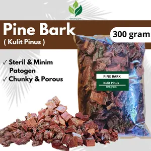 Pine Bark Kulit Pinus Cacah Media Tanam Tanaman Hias Anggrek Aroid 300 G Jamur
