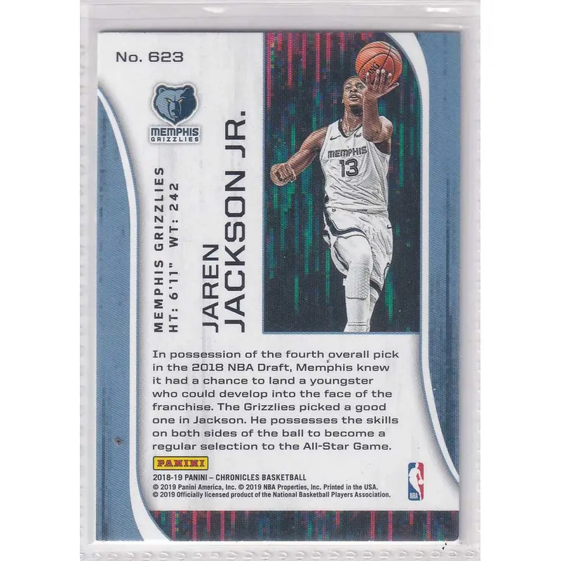 2018-19 Panini Chronicles #623 Rookies and Stars Jaren Jackson Jr. RC 3