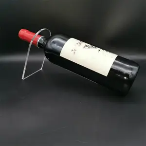 Wine Bottle Holder Countertop Acrylic Stand Dudukan Rak Tampilan Berdiri Botol Wine Akrilik S19