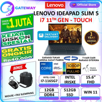 Gambar LENOVO IDEAPAD SLIM 5 15 TOUCH i7 1165G7 12GB 512SSD W11 15.6FHD dari Gateway Indonesia Comp Kota Administrasi Jakarta Utara 1 Tokopedia