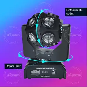 Lampu Disco Putar 12 LED Full Colour lighting panggung /Moving Head Laser Beam 12*12 WATT