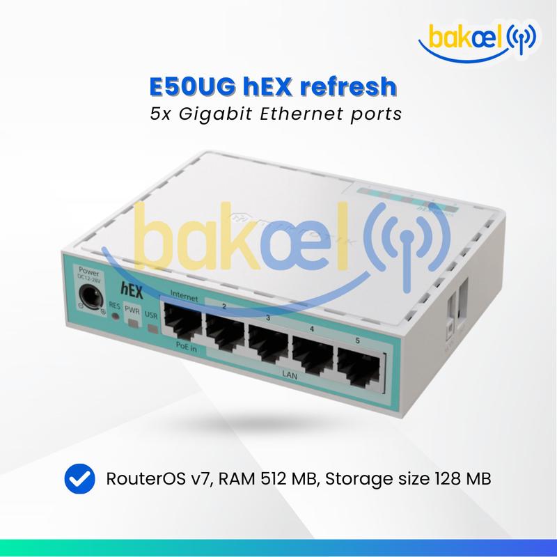 Mikrotik E50UG hEX refresh 5 Gigabit Ethernet ports - Shop | Tokopedia