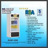Gambar RSA RUBY200 showcase pintu kaca 200L no frost LED light Ruby 200 garansi resmi dari Indah Home Shop Kota Administrasi Jakarta Selatan 2 Tokopedia