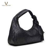 Gambar VOILA BERNA | BERNA Tas Pundak Wanita Kulit Asli Anyam Genuine Leather Shoulder Bag Premium - Maroon dari Voila Leather Kota Administrasi Jakarta Pusat 5 Tokopedia