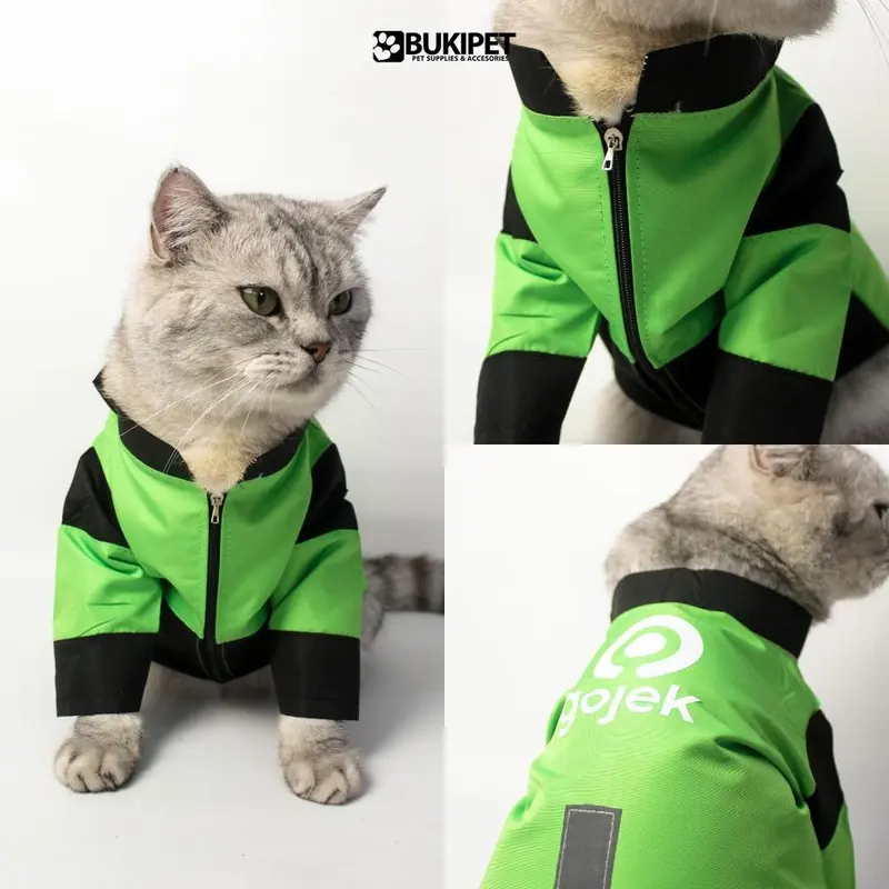 Baju Kucing Anjing Lucu Cowok Cewek Murah Kostum - BUKIPET MEOW GOJEK JACKET 0