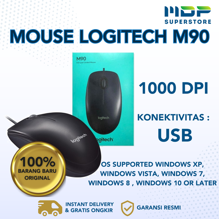 Gambar MOUSE LOGITECH M90 - MOUSE LOGITECH USB dari mdpsuperstore Kota Palembang Tokopedia