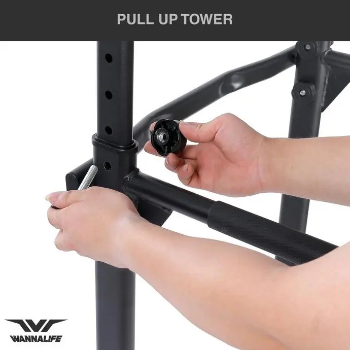 Tergacor Pull Up Tower | Fitness Pullup Power Rack Horizontal Bar Home Gym Terbaik