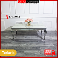 Gambar SHUMO Meja Tamu Marmer Stainless Steel Silver Series - SILVER-BLACK dari Citra furniture Kota Administrasi Jakarta Pusat 3 Tokopedia