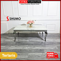Gambar SHUMO Meja Tamu Marmer Stainless Steel Silver Series - SILVER-BLACK dari Citra furniture Kota Administrasi Jakarta Pusat 4 Tokopedia