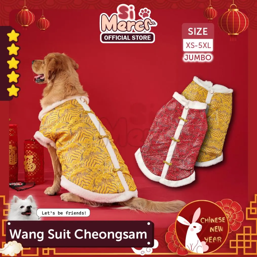 Si Merci Baju Imlek Anjing Jantan Premium Cheongsam Chinese New Year Size Besar Jumbo | Wang Suit