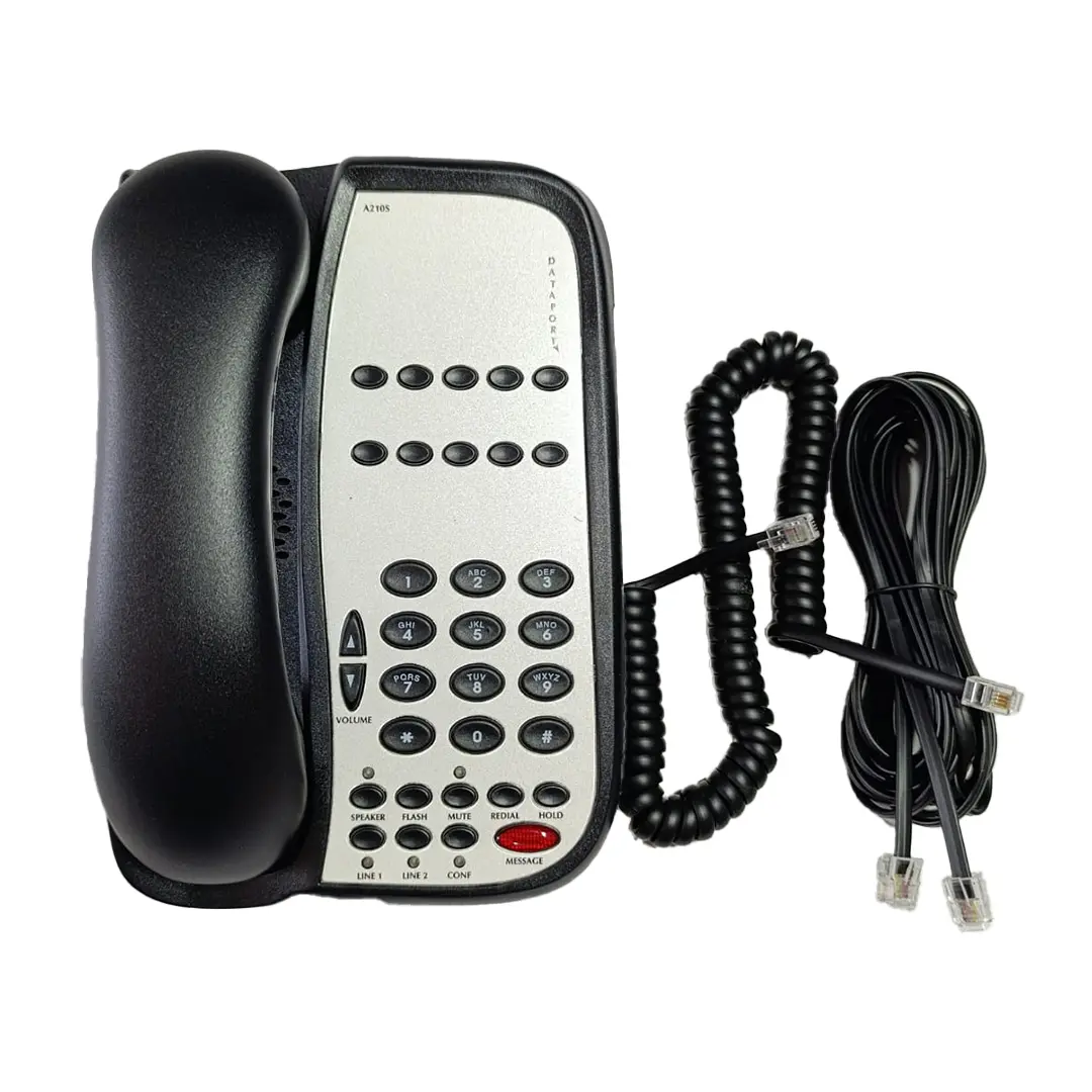 TELEPONE RUMAH / TELEPONE KANTOR / TELEPONE HOTEL / TELEDEX MODEL : IPHONE A210S BLACK 10 SPEED DIAL, SPEAKER PHONE, CORDLESS, 2 LINE, 10 GUEST SERVIS BUTTON