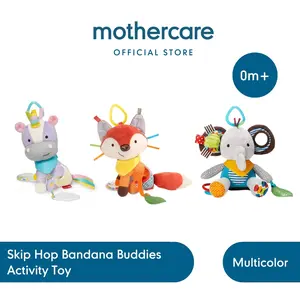Skip Hop Bandana Buddies Activity Toy - Mainan Edukasi Sensorik Gantungan Stroller Anak
