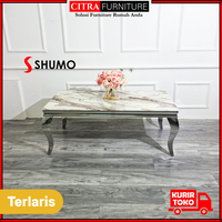 Gambar SHUMO Meja Tamu Marmer Stainless Steel Silver Series - SILVER-BLACK dari Citra furniture Kota Administrasi Jakarta Pusat 1 Tokopedia