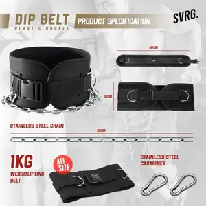 Tergacor Premium Dip Belt | Pull Up Belt | Gym & Fitness | Sabuk Pull Up Terbaik