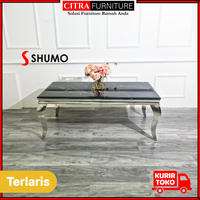 Gambar SHUMO Meja Tamu Marmer Stainless Steel Silver Series - SILVER-BLACK dari Citra furniture Kota Administrasi Jakarta Pusat 5 Tokopedia