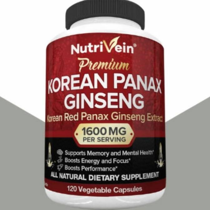 Nutrivein Korean Panax Ginseng 1600Mg 1600 Mg 120 Caps