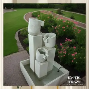 Air Mancur Outdoor Teraso Tiang Kendi Miring