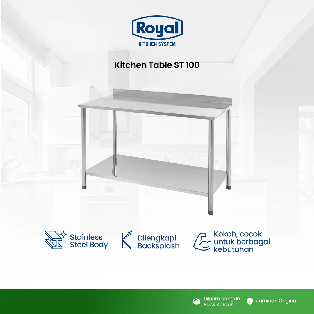 Royal Kitchen Table ST 100 | Meja Stainless | Work Table
