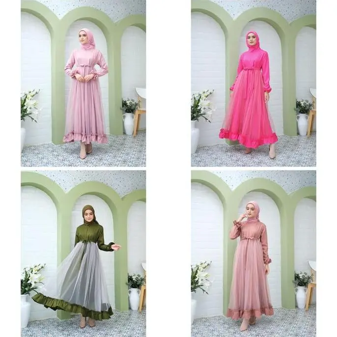 BD - Sabrina Ibu dan Anak Dress Couple (Dijual Terpisah ) Gamis Couple Keluarga Kekinian 2025 Mom Muslim SALE!!! 3