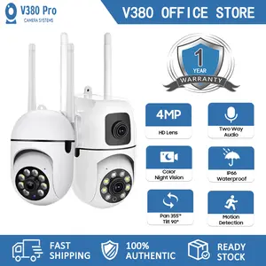 V380 PRO Kamera CCTV Luar Ruangan Tahan Air Kamera IP nirkabel Audio Dua Arah Penglihatan Malam