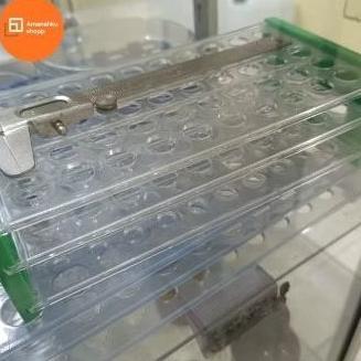 (PROMO) RAK TABUNG REAKSI TEST TUBE DIAMETER 16 MM 50 LUBANG ACRYLIC