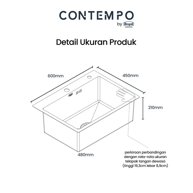 Royal Kitchen Sink Contempo Uno | Bak Cuci Piring 2