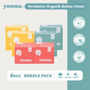 YOONA Bundle Pack (6 Box) | Pembalut Organik / Organic Pads