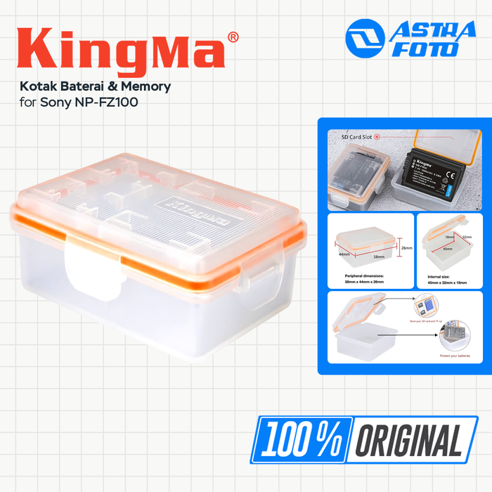 Gambar Kotak Baterai KINGMA for Sony NP-FZ100 - Battery & Memory Box Case dari Astra Foto Kota Administrasi Jakarta Pusat Tokopedia