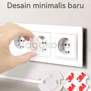 Pengaman Stop Kontak Otomatis Electrick Socket Protection Automatic 1 Pcs Penutup Colokan Listrik Baby Safety Socket Cover